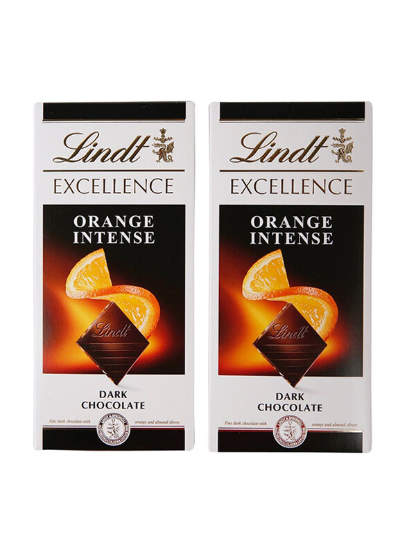 

Lindt Excellence Orange Intense Dark Chocolate, 2 x 100 g