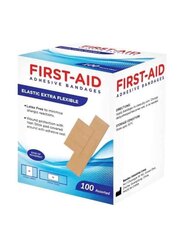 First Aid Elastic Extra Flexible Bandages, Assorted, 100 Pieces