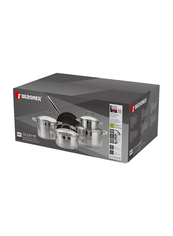 

Bergner Gourmet Cookware Set, 9 Pieces