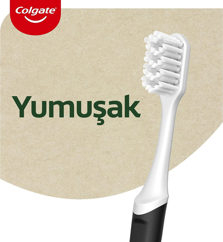 Colgate Recyclean Soft Toothbrush, 100% Recycled Plastic Handle with Plant Based Bristles Toothbrush, 1 Piece