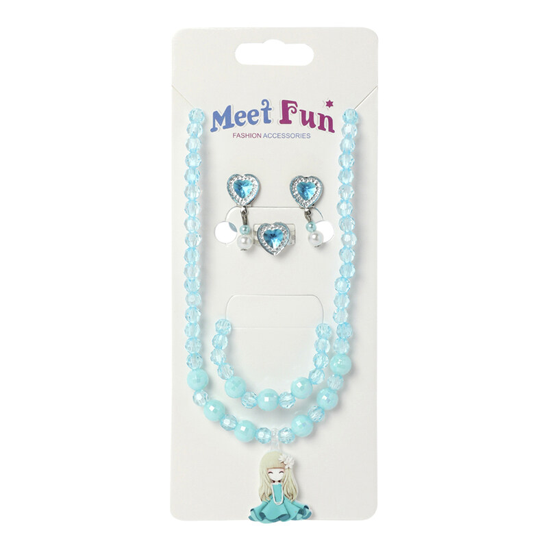 

Meet Fun Fashion Accessories Necklace and Earrings Set, Blue