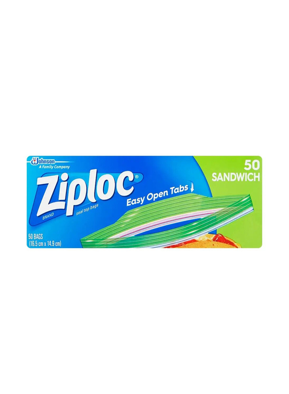 Ziploc Sandwich Bags - 50 Pieces