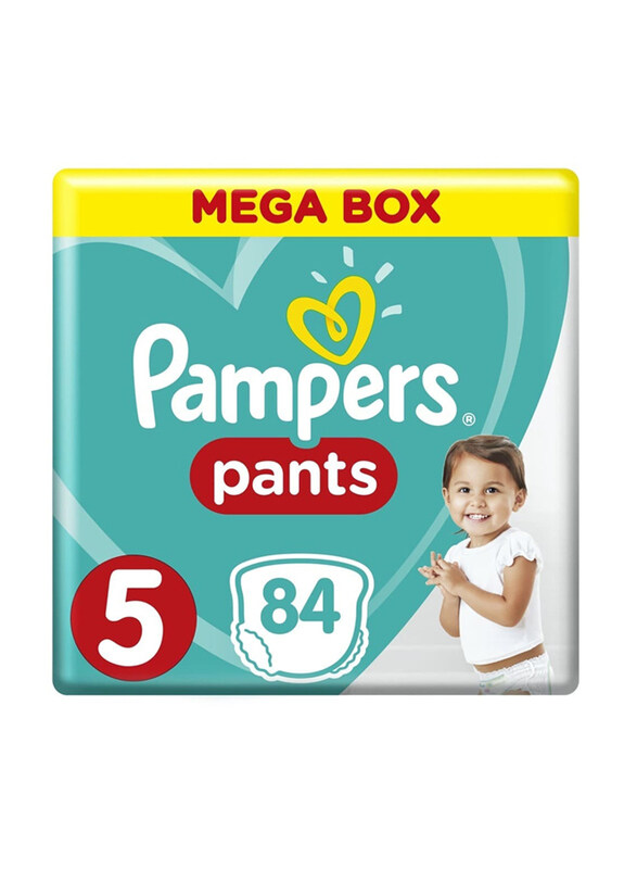 

Pampers Pants Diapers, Junior, Size 5, 12-18 Kg, Mega Box, 84 Count