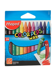 Maped Color Peps Wax Crayons - 24 Pieces