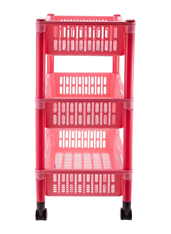 Lion Star A-6 3 Stack Family Rack, 71cm, Pink