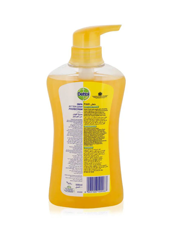 Dettol Fresh Anti - Bacterial Body Wash - 500ml