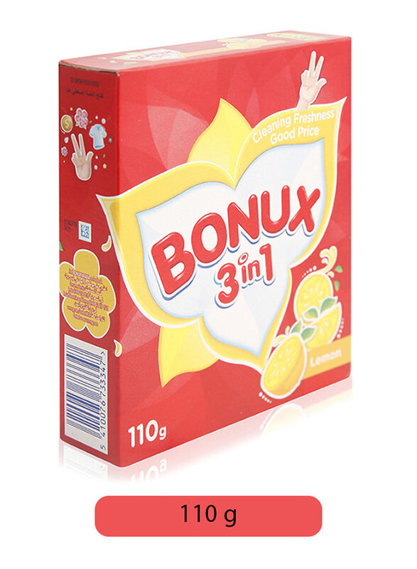 

Bonux Lemon and Lavendar Powder Detergent, 110g