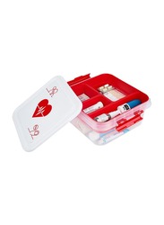 Gondol Pharmacy Storage Box for First Aid, 26 x 24.5cm, Red/White