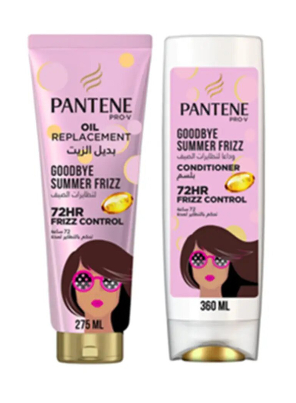 Pantene Goodbye Summer Frizz Conditioner + Oil Replacment Goodbye Summer Frizz, 360ml+ 275ml, 2 Pieces