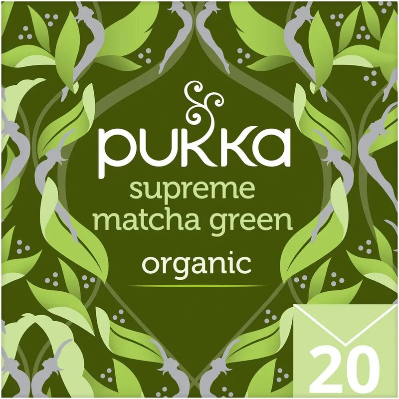 Pukka Supreme Matcha Green, Organic Herbal Green Tea with Sencha - 20 Tea Bags