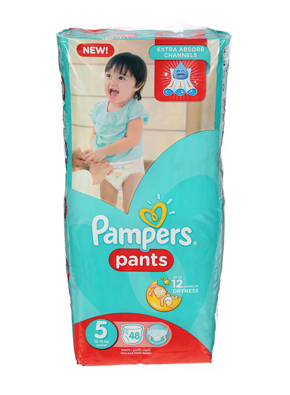 

Pampers Baby Pants Diapers, Size 5, 12-18 kg, Junior, 48 Counts