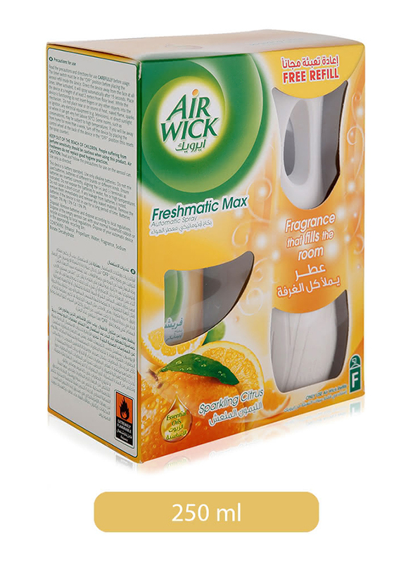 Air Wick Sparkling Citrus Freshmatic Max Auto Sprays with Refill, 250ml