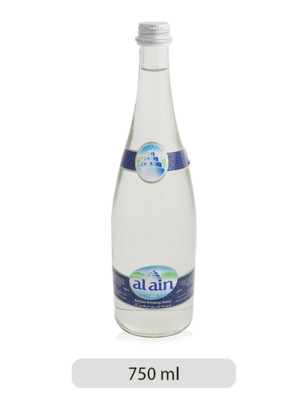 Al Ain Drinking Mineral Water Glass Bottle, 750ml