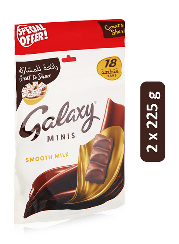

Galaxy Minis Smooth Milk Chocolate, 36 Bars, 2 x 225g