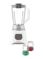 Moulinex 1.5L Plastic Smoothie Maker Blender, 450W, LM2B3127, White