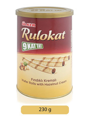 Ulker Rulokat Hazelnut Cream Wafer Rolls, 230g