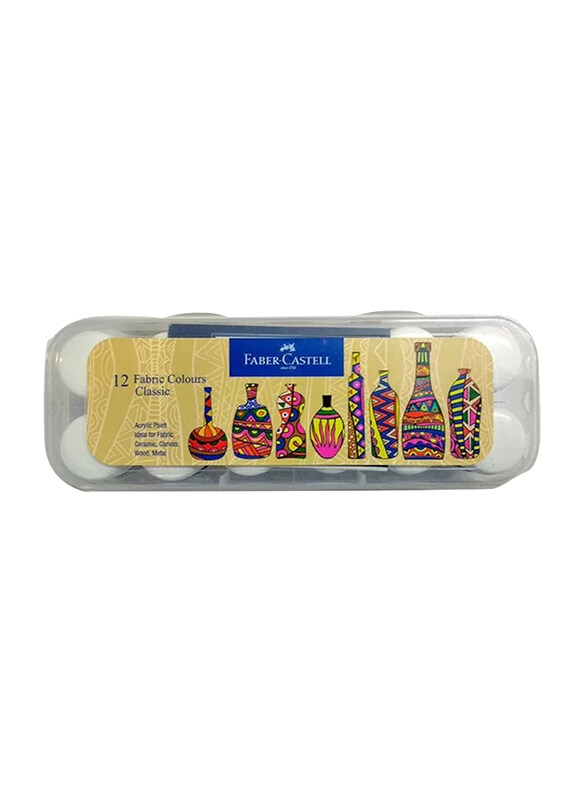 

Faber Castell Fabric Colours Box, 10ml x 12 Pieces, Multicolour