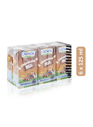 Lacnor Essentials Chocolate Flavoured Milk, 6 x 125 ml