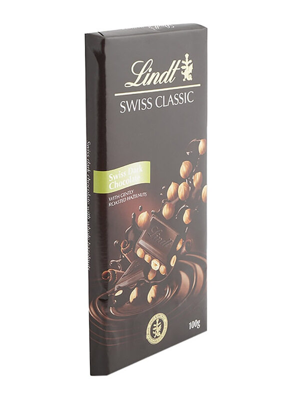

Lindt Swiss Classic Dark Chocolate With Hazelnut - 100g