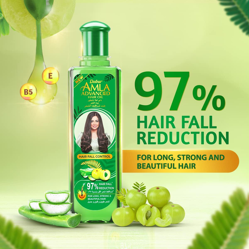Dabur Amla Advanced Hair Fall Control Hair Oil, 300ml