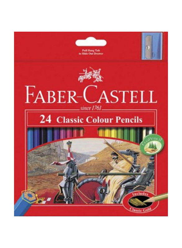 Faber-Castell Classic Colour Pencils, 24 Pieces, Multicolour