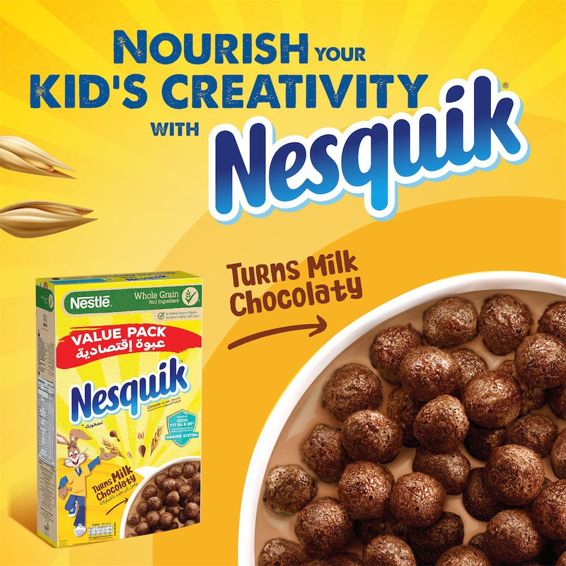 Nestle Nesquik Chocolate Breakfast Cereal Pack, 500g