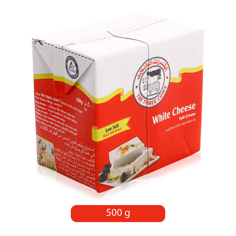 

The Three Cows Full Cream White Cheese, 500 g