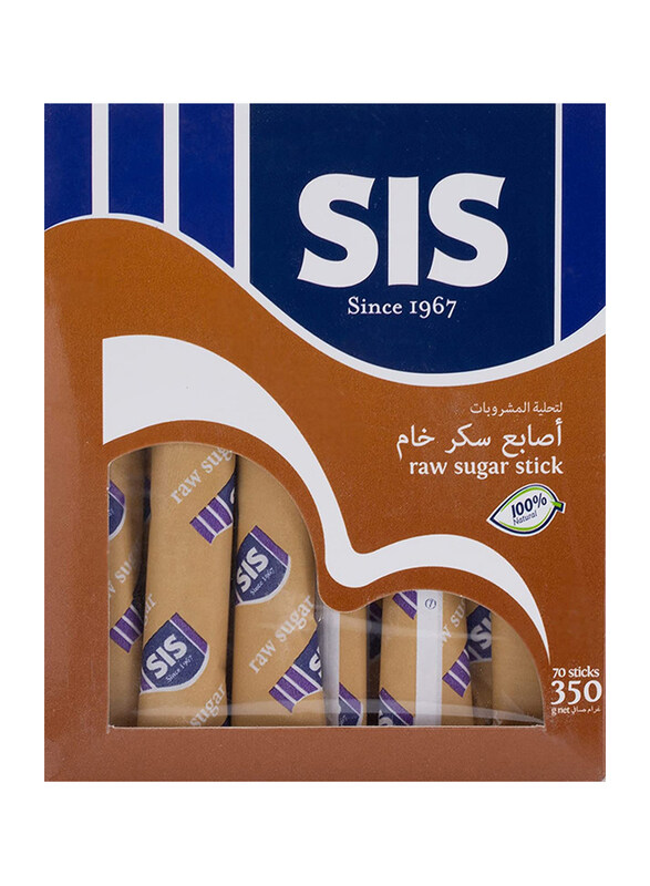 

SIS Raw Sugar Stick Box - 70 Sticks, 350 g