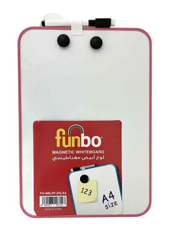 

Funbo White Board Magnetic A4 with Marker, White