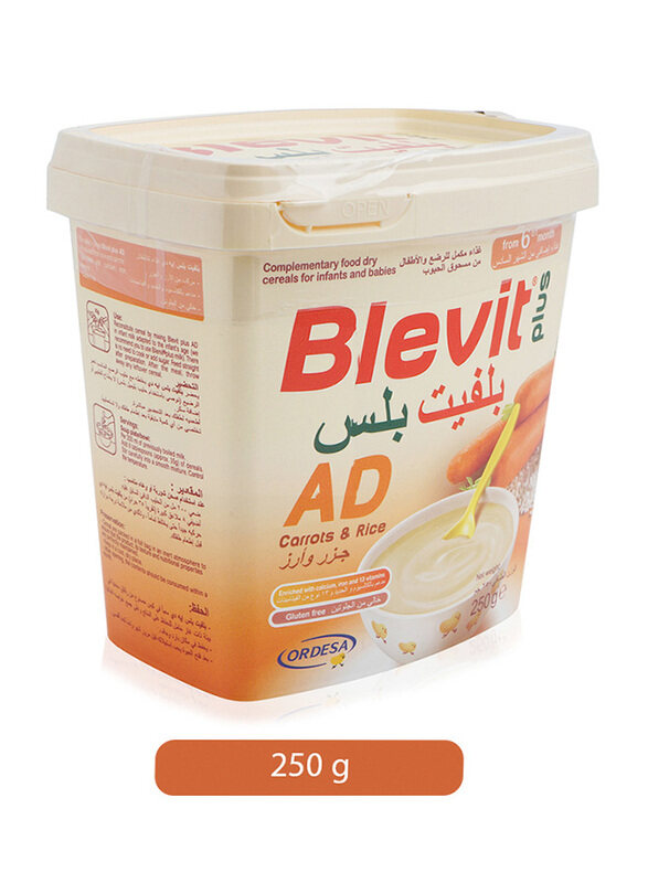 

Blevit Plus AD Carrots & Rice Baby Cereals, 250g