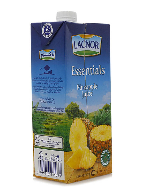Lacnor Essentials Pineapple Juice Drink, 1 Liter