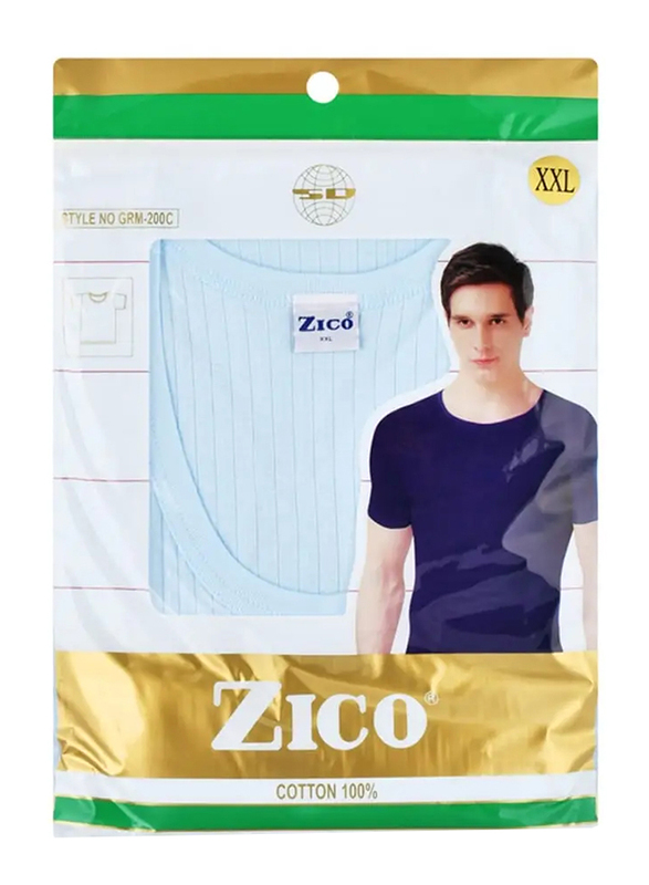 Zico Cotton Men's Under T-Shirt, Blue, XXL