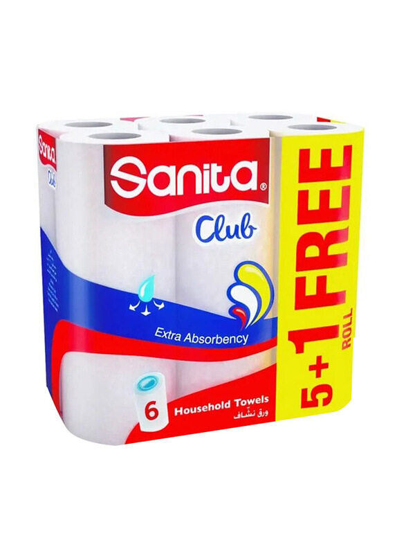 

Sanita Club Kitchen Towel, 6 Roll x 40 Sheets