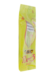 Bic 3 Pure Lady Razor Shaver Blades with Aloe Vera - 4 Pieces