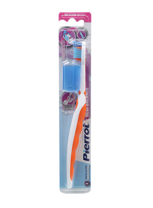 Pierrot New Balance Toothbrush, Orange/White, Medium