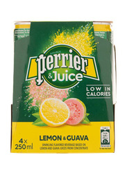 Perrier Fusion Lemon & Guava Juice Can, 4 x 250ml