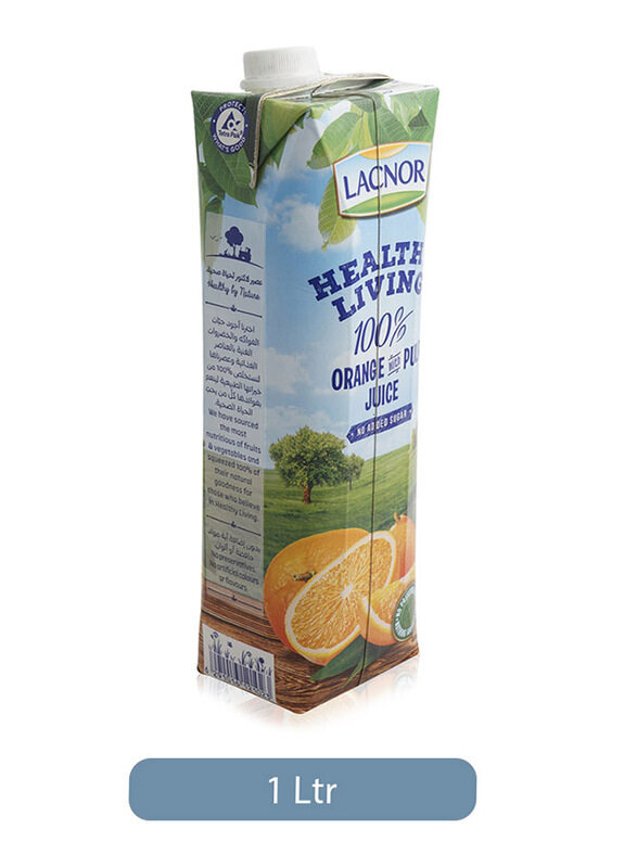 

Lacnor Healthy Living Orange with Pulp Juice Drink, 1 Liter