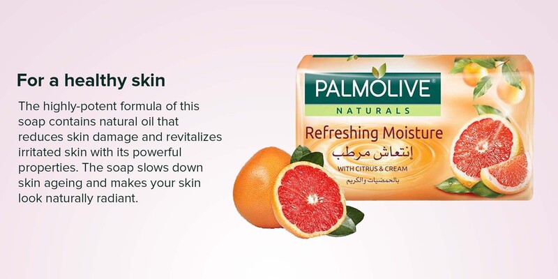 Palmolive Refreshing Moisture with Citrus & Cream Soap Bar, 120gm