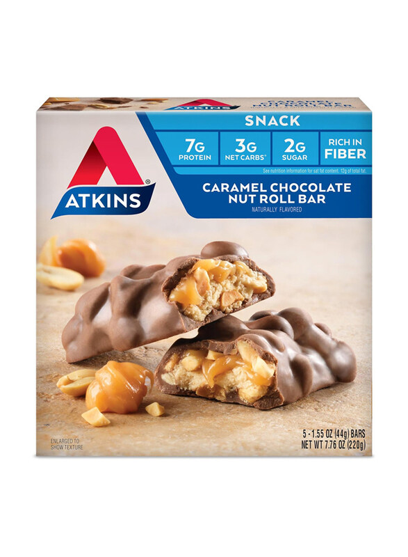 

Atkins Caramel Chocolate Nut Roll Bar, 44g