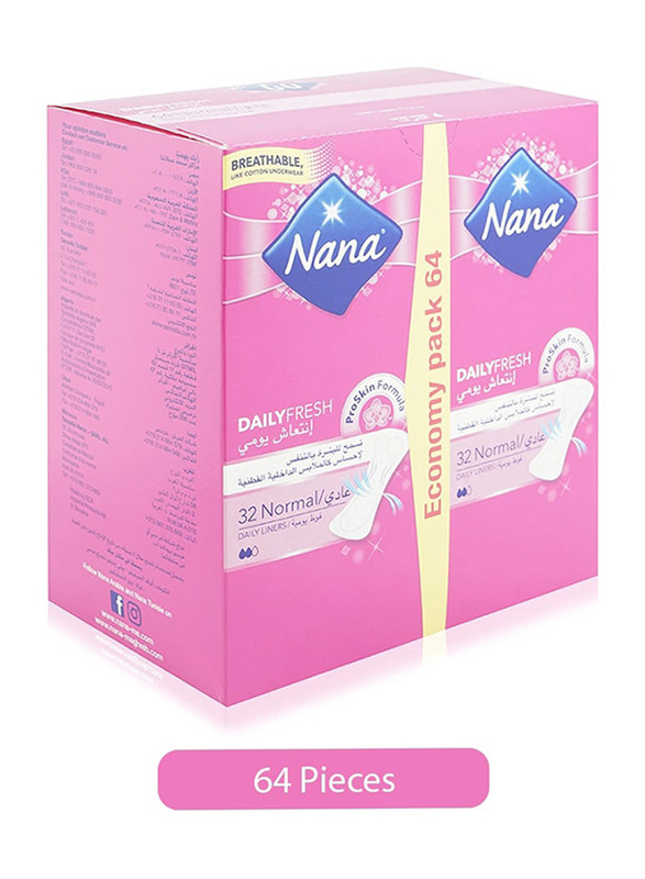 Nana Daily Fresh Daily Liners, Normal, 64 Pieces