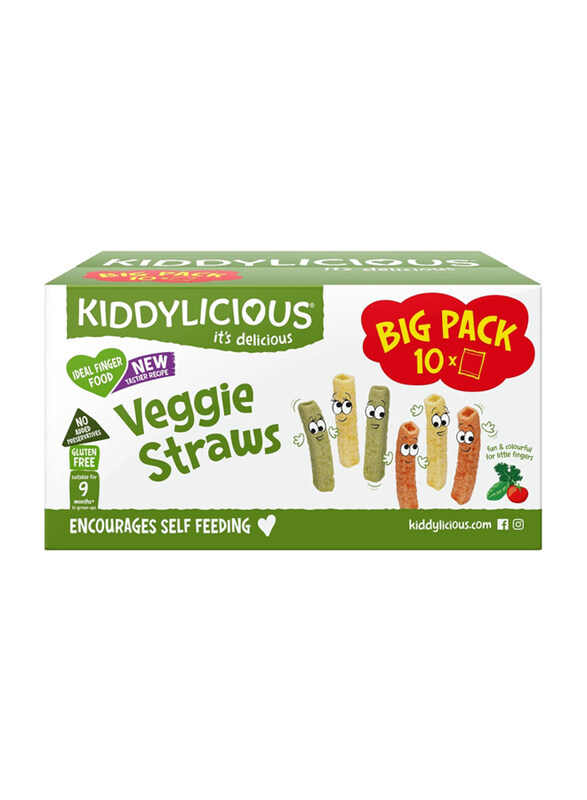 

Kiddylicious Veggie Straws Delicious Finger Food Kids Snack, 10 x 12g