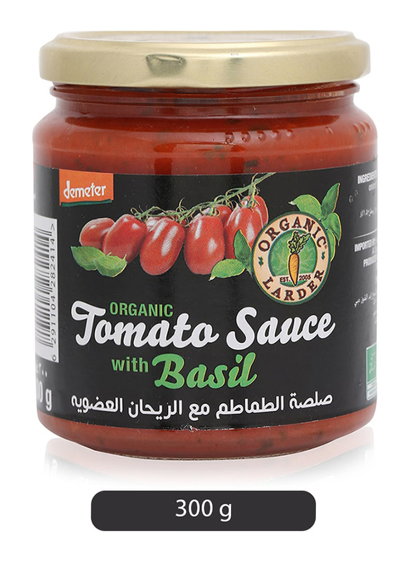 Organic Larder Tomato Sauce with Basil, 300g