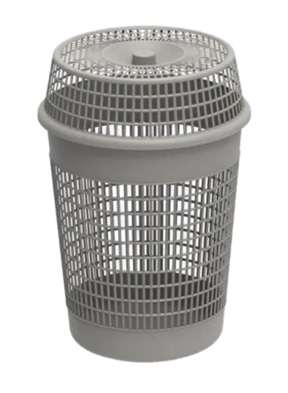 Round Tall Laundry Bin, 65 Ltr, Grey