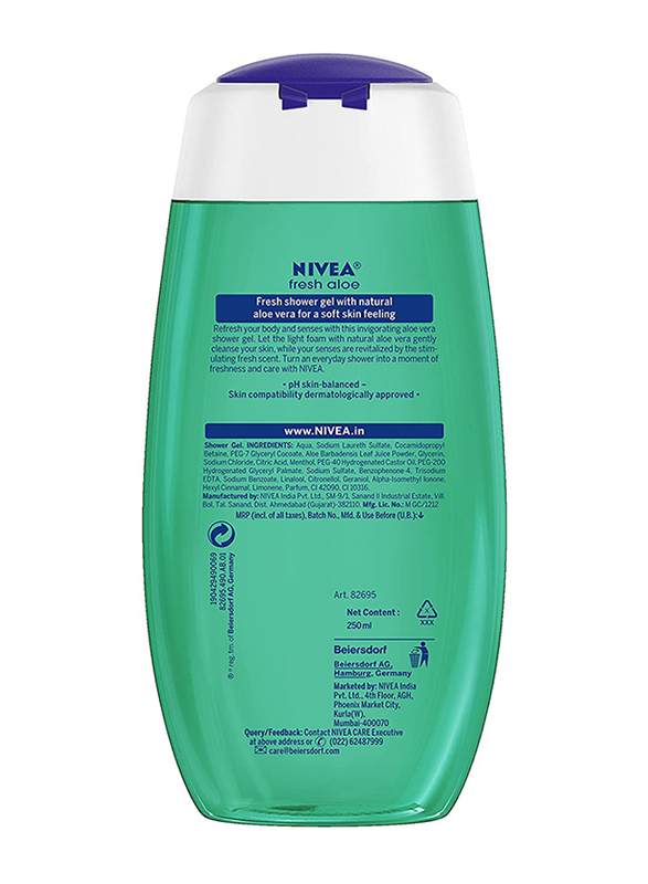 Nivea Fresh Aloe Care Shower Gel, 250 ml