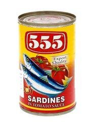 555 Sardines in Hot Red Tomato Sauce, 425g