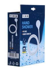 Verkk 13MM Portable Shower Set With Easy Tap Connector Pvc Hose, White