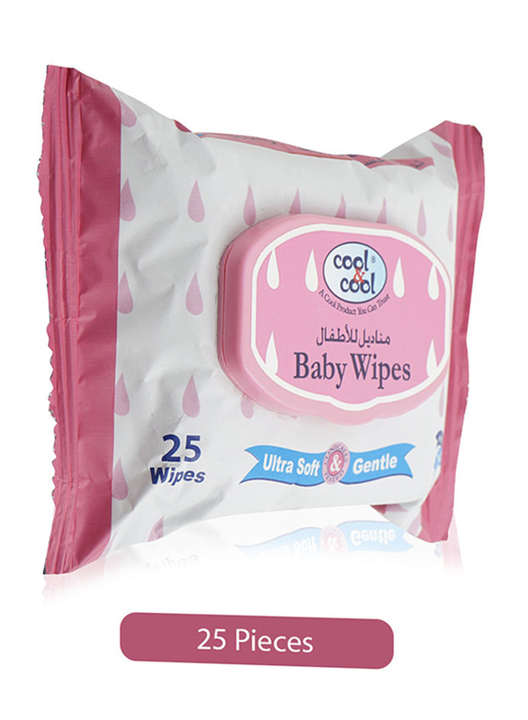 Cool & Cool 25 Pieces Ultra Soft Wipes for Baby
