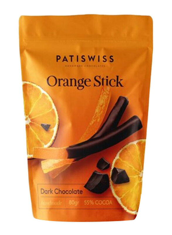 

Patiswiss Dried Dark Chocolate Coated Orange Stick, 80g