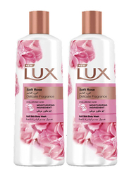 Lux Moisturising Body Wash Soft Rose For All Skin Types - 500ml x 2