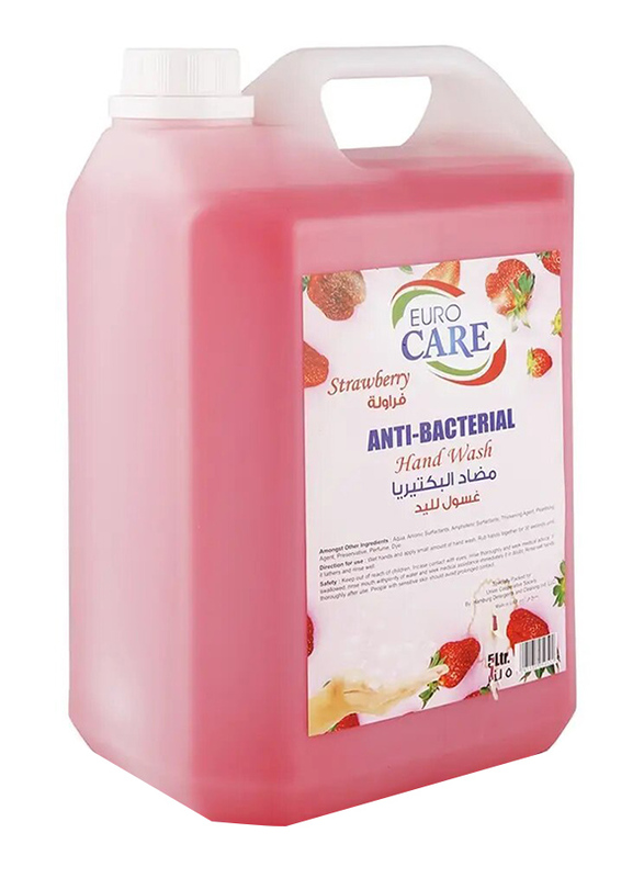 Euro Care Strawberry Anti-Bacterial Hand Wash, 5 Litre